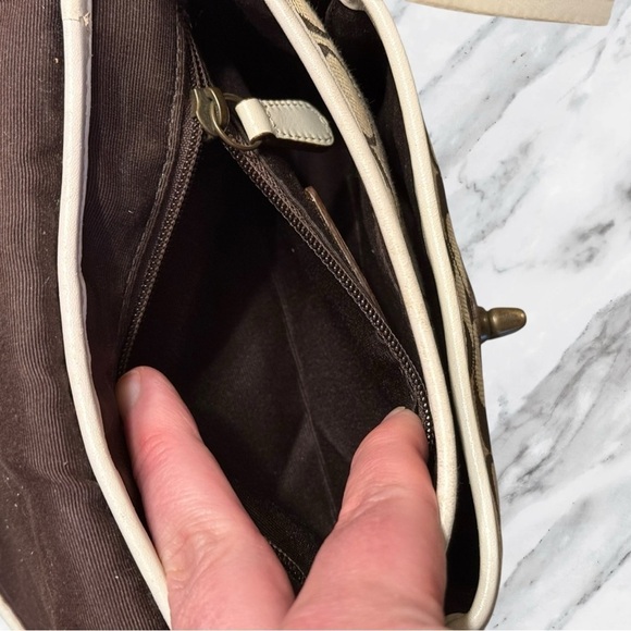 Coach Brown and Cream Crossbody Bag - Picture 12 of 13